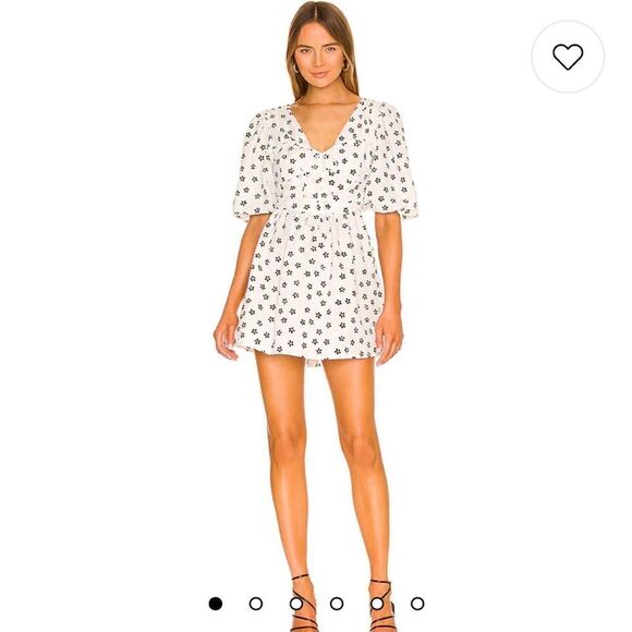 For Love & Lemons 🍋 Connie Mini Dress in Ivory Size S